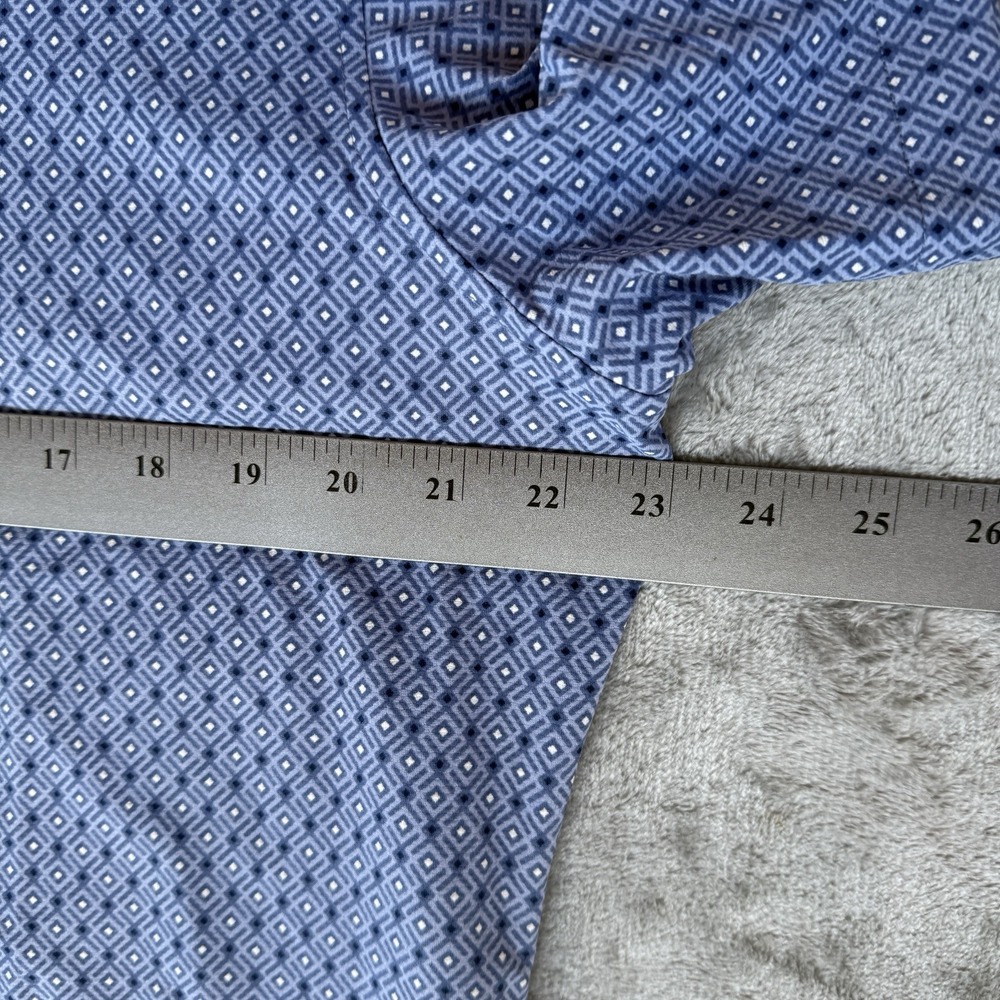 INFINITY MEN 'S LINEAR FLEX SHORT SLEEVE SHIRT, BLUE SIZE Lg - Picture 3 of 7